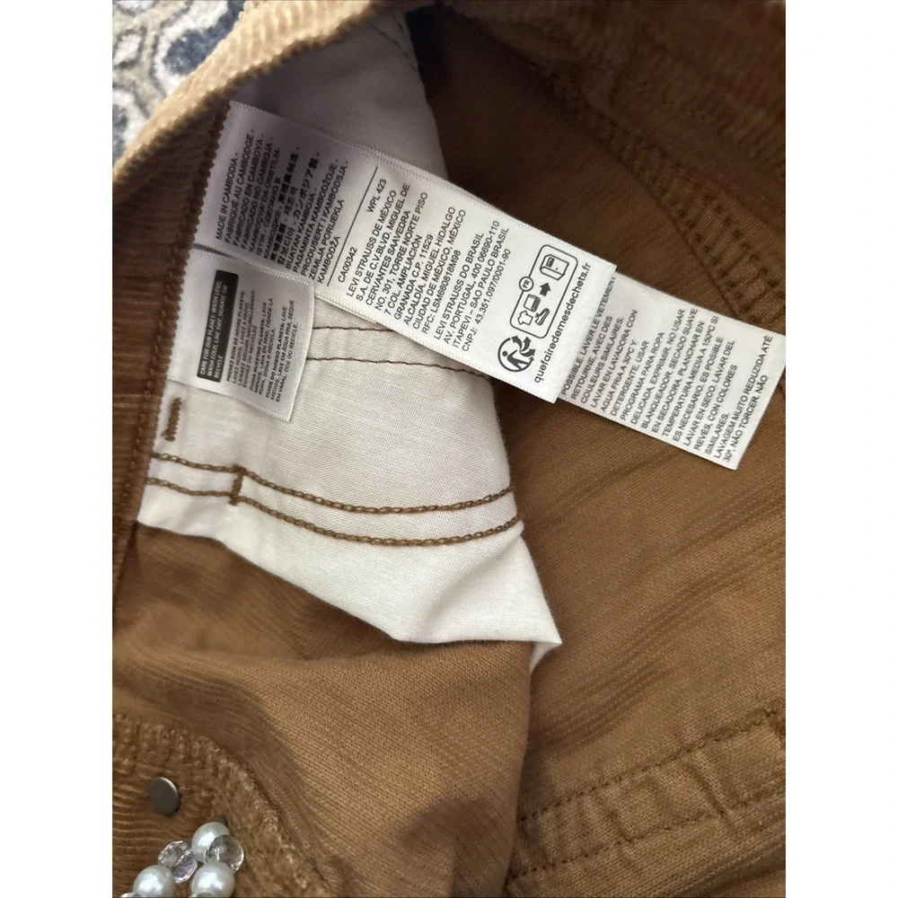 Levi's Women's Size 30" Waist Icon Mini Skirt Brown Corduroy - Picture 6 of 7